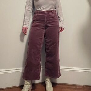 Lee Cords Boysenberry Corduroy Wide-Leg Pants